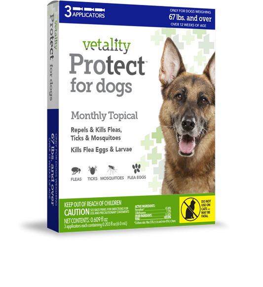 25027 Vet Protect for Dogs 67 lbs and over 3ct