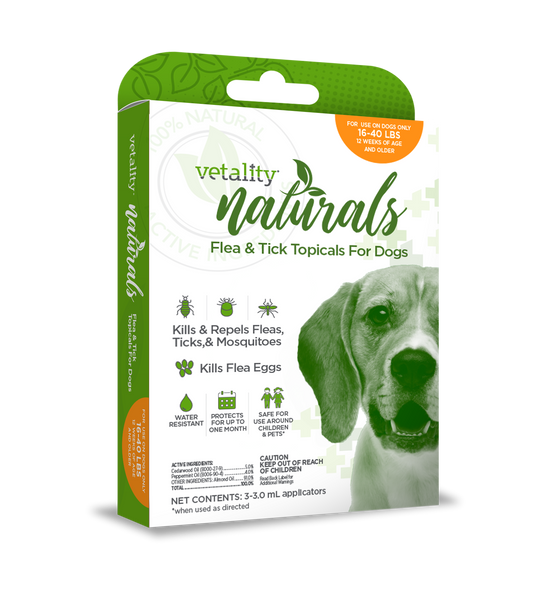 25059 Vet Naturals Topicals for Dog 16-40 lbs 3 ds