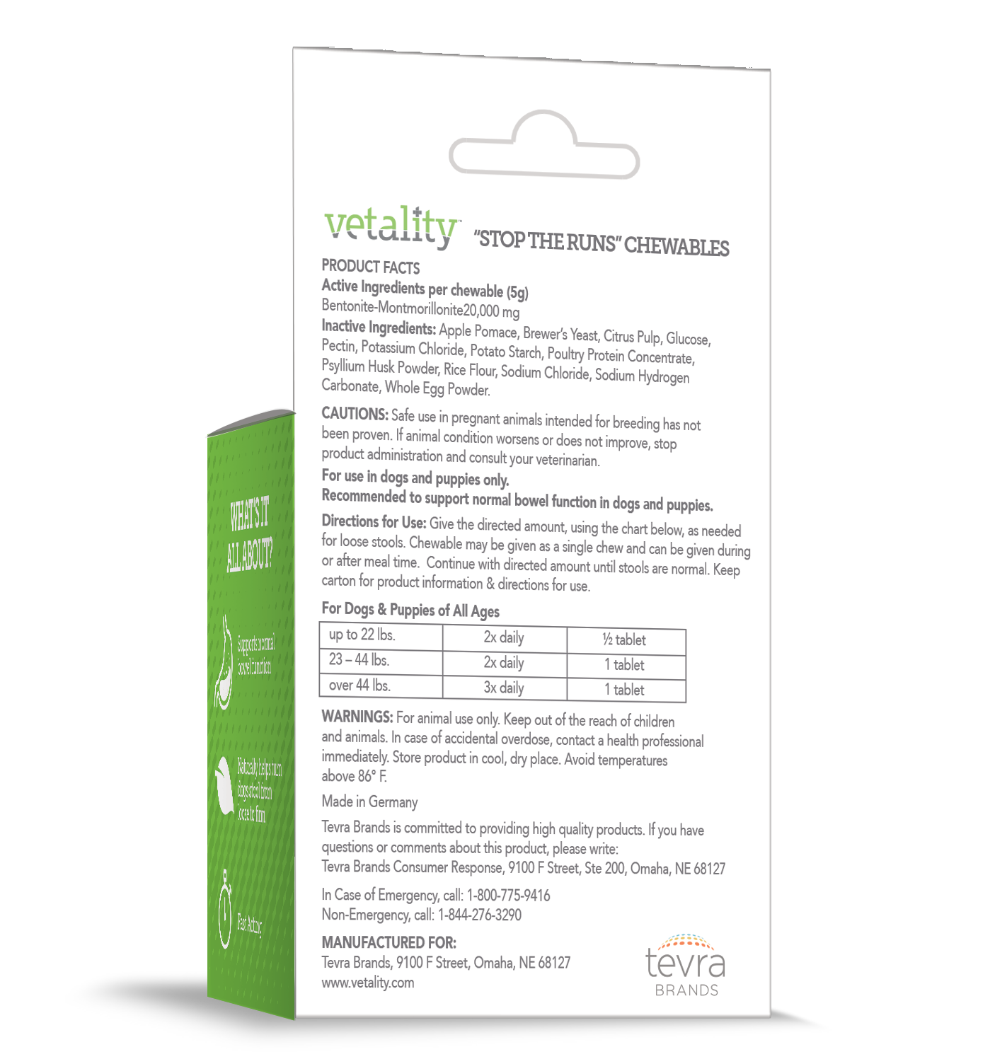 30003 Vet Stop the Runs Chewable 6 ct Back