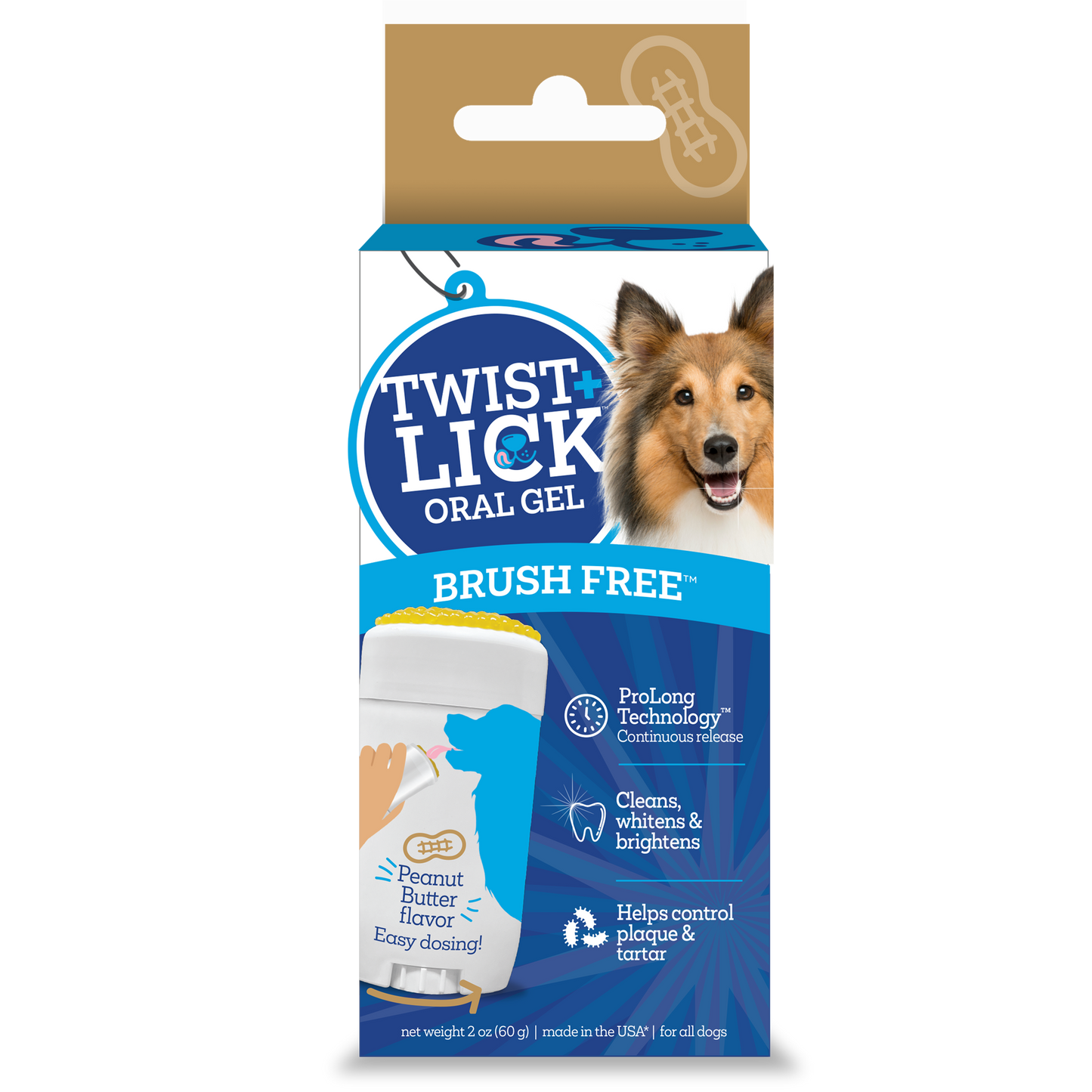 30055 Vet Brush Free Twist and Lick PB Flv FF
