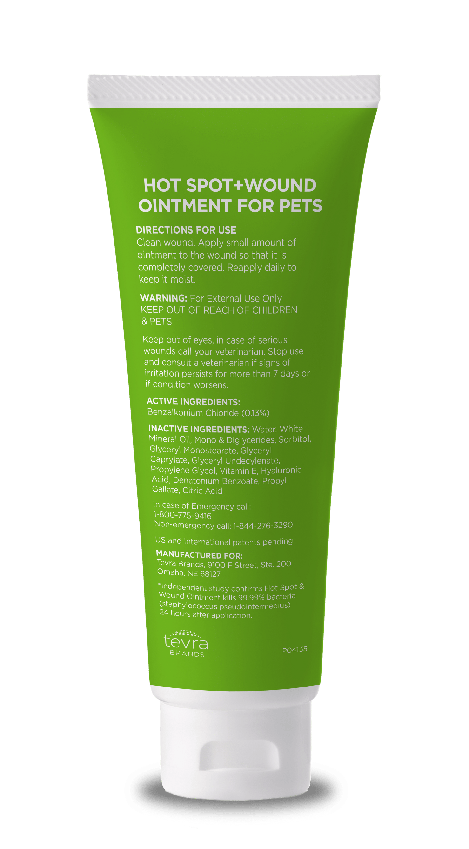 Hot Spot Ointment Tube Back