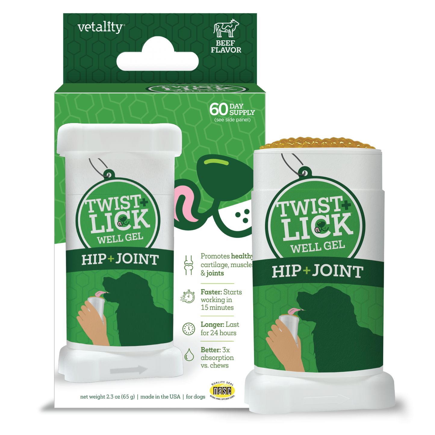Vetality Twist+Lick Well Gel Hip + Joint