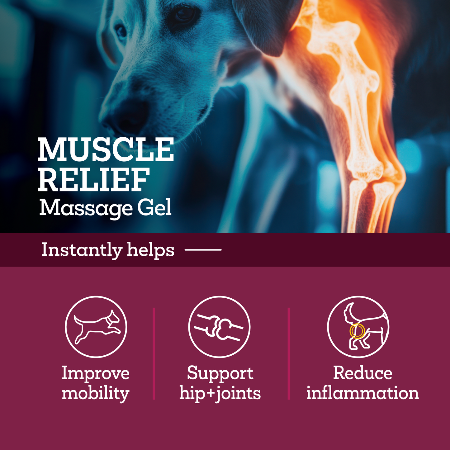 Vetality Muscle Relief Gel 3 fl oz