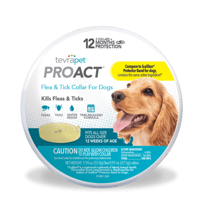 00022 ProAct Flea and Tick Collar for Dogs 2ct_ without blister NEW