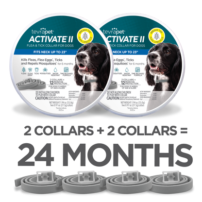 TevraPet Activate II Flea Collar for Dogs