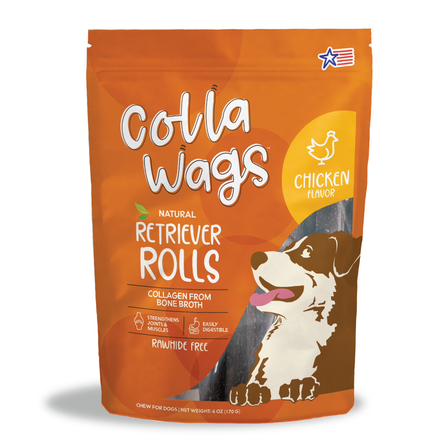Collawags Retriever Rolls Chicken Flavor 6oz