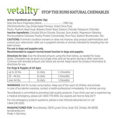 'Stop the Runs' Anti-Diarrhea Chewable for Dogs