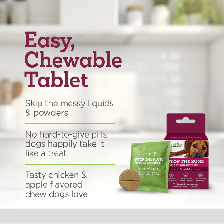 'Stop the Runs' Anti-Diarrhea Chewable for Dogs