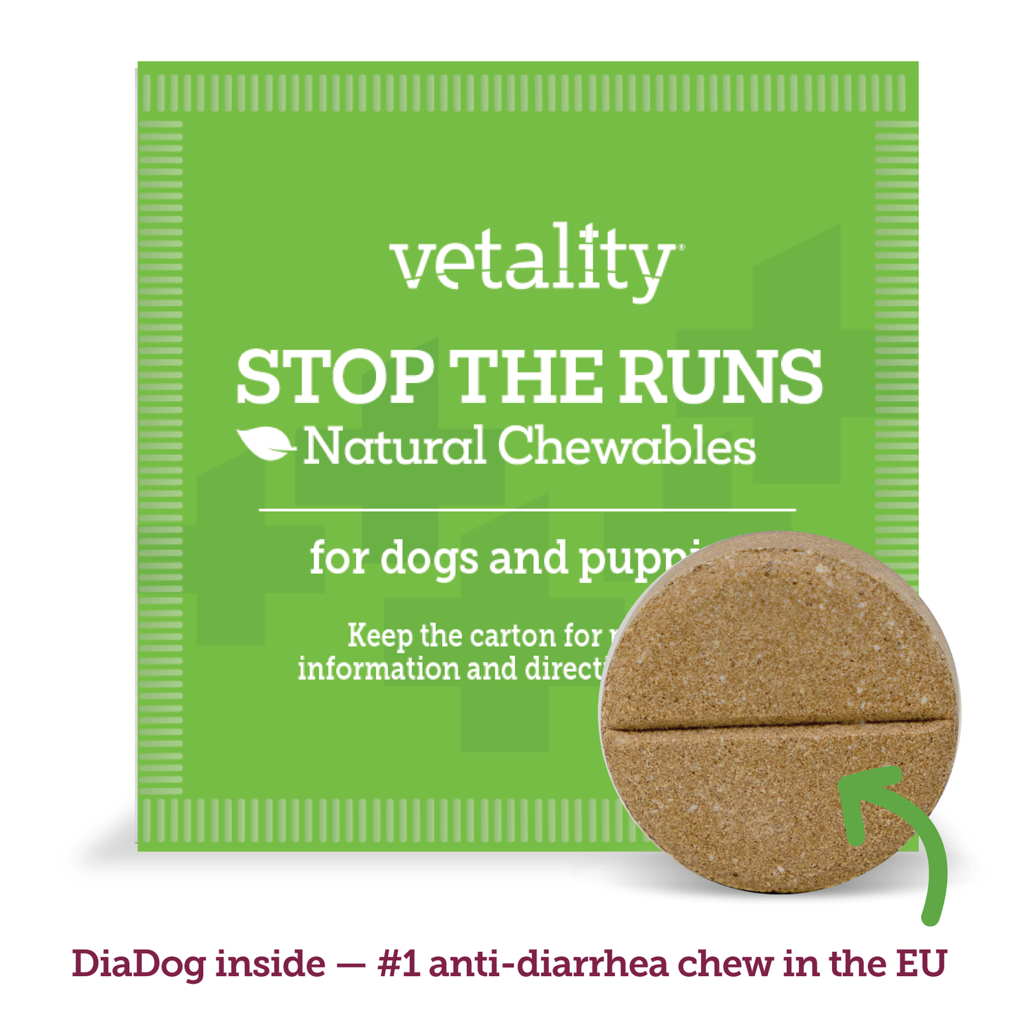 'Stop the Runs' Anti-Diarrhea Chewable for Dogs